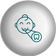 Children's dental care graphic symbol